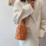 Summer Drawstring Bucket Bag PU Shoulder Totes WLHB2433
