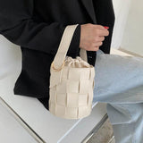 Summer Drawstring Bucket Bag PU Shoulder Totes WLHB2433