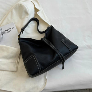 Vintage Patchwork Hobo Messenger Shoulder Bags For Women Winter Soft Shopper