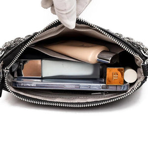 Chain Saddle Women Shoulder Bag Leather Crossbody Bag