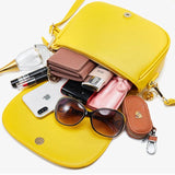 Half Round Crossbody Bag PU Leather Handbag Women Shoulder Purse