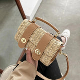Retro Straw Crossbody Bag Rattan Handbag Beach Shoulder Female Bag WLHB2364