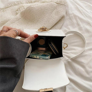 Stone Pattern Women's Shoulder Bag High Leather Ladies Messenger Bags