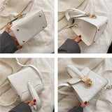 Stone Pattern Women's Shoulder Bag High Leather Ladies Messenger Bags