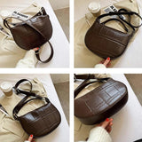 Crocodile Pattern Shoulder Bags Vintage Small PU Leather Handbags