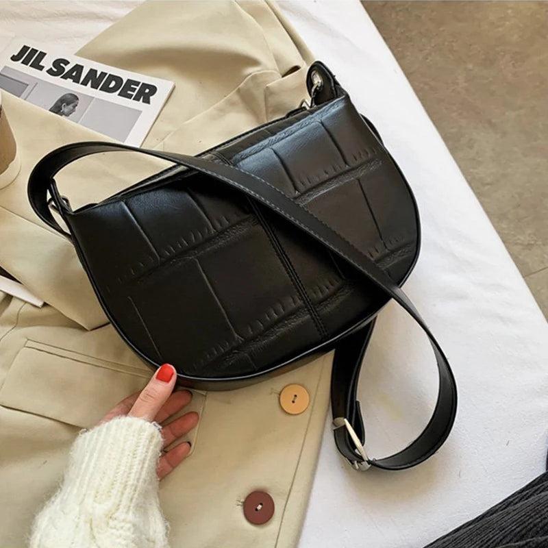 Crocodile Pattern Shoulder Bags Vintage Small PU Leather Handbags