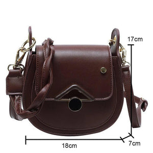 Retro Saddle Bag Crossbody Shoulder Bag Small Solid Bag