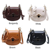 Retro Saddle Bag Crossbody Shoulder Bag Small Solid Bag