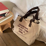 Casual Canvas Women Shoulder Bag Large Capacity Female Handbag