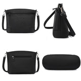 Leather Women's Bucket Bag Large Capacity Single Shoulder Messenger Handbag