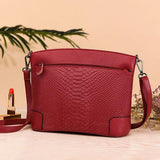 Leather Women's Bucket Bag Large Capacity Single Shoulder Messenger Handbag