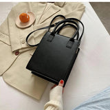Women's Small Square Crossbody Bag PU Leather Shoulder Handbag