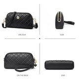 Lattice Women's Clutch Bag Leather Shoulder Bags Crossbody Purse