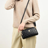 Lattice Women's Clutch Bag Leather Shoulder Bags Crossbody Purse