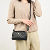Lattice Women's Clutch Bag Leather Shoulder Bags Crossbody Purse