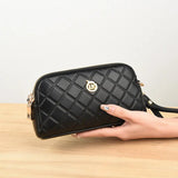 Lattice Women's Clutch Bag Leather Shoulder Bags Crossbody Purse