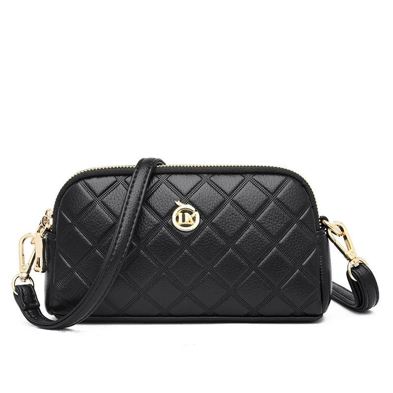 Lattice Women's Clutch Bag Leather Shoulder Bags Crossbody Purse