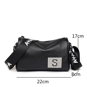 Women Leather Handbag Ladies Shoulder Bags Casual Letters Female Messenger Bag