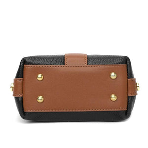 Leather Women Handbag High Shoulder Bag Small Bucket Bag