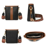 Leather Women Handbag High Shoulder Bag Small Bucket Bag