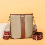 Leather Women Handbag High Shoulder Bag Small Bucket Bag