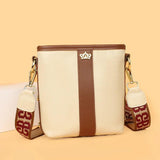 Leather Women Handbag High Shoulder Bag Small Bucket Bag