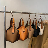 Vintage Crossbody Bucket Bag Leather Handbag Purse