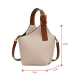 Vintage Crossbody Bucket Bag Leather Handbag Purse
