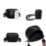 Leather Women's Handbag Diamonds Cowhide Shoulder Bag