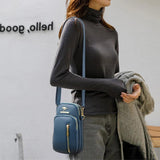 Three Layer Zipper Shoulder Bag for Women