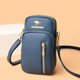Three Layer Zipper Shoulder Bag for Women