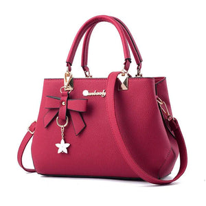 Vintage High Capacity Female Shoulder Bag Woman Bow Purses and Handbags