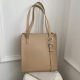 Women's Large Capacity Shoulder Bag PU Leather Bucket Handbag