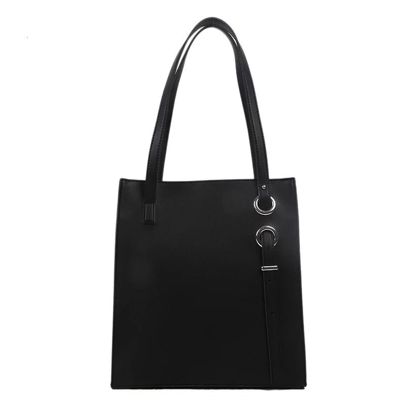 Women's Large Capacity Shoulder Bag PU Leather Bucket Handbag