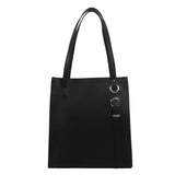 Women's Large Capacity Shoulder Bag PU Leather Bucket Handbag