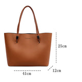 Women's PU Handbags Shoulder Top-handle Bag Casual Tote Classic Handbag