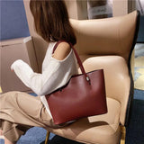Women's PU Handbags Shoulder Top-handle Bag Casual Tote Classic Handbag