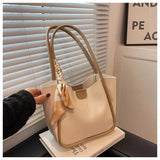 2pcs Soft PU Leather Shoulder Bags for Women Underarm Bag Handbags Purses
