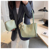 2pcs Soft PU Leather Shoulder Bags for Women Underarm Bag Handbags Purses