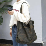 Canvas Shopper Bag Women's Large Tote Handbag