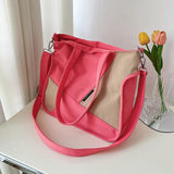 Women Canvas Shopping Bags Shoulder Bag Large Capacity Handbag