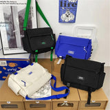 Women Shoulder Bag Nylon Messenger Bag Large Capacity Canva Solid Handbag