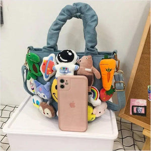 Canvas Tote Bag for Women Shopper Bag Crossbody Handbag