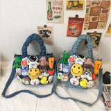 Canvas Tote Bag for Women Shopper Bag Crossbody Handbag
