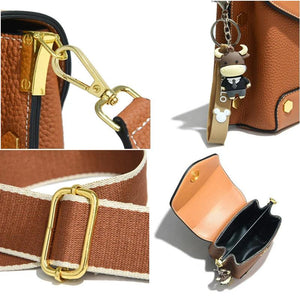 100% Leather Women Tote Bag Solid Rivet Cowhide Ladies Bags Shoulder Crossbody B