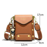 100% Leather Women Tote Bag Solid Rivet Cowhide Ladies Bags Shoulder Crossbody B