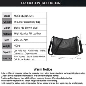 Leather Shoulder Bag Casual Crossbody Bags for Women Handbag
