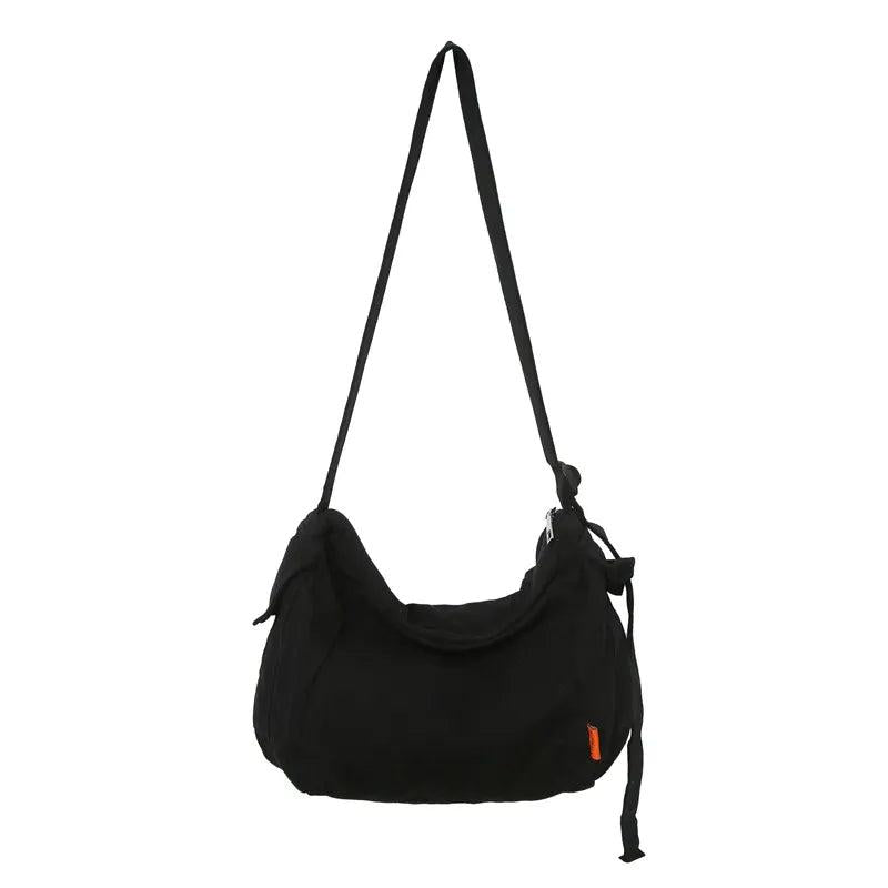 Korea Women's Bag Zipper Handbags Nylon Waterproof Totes