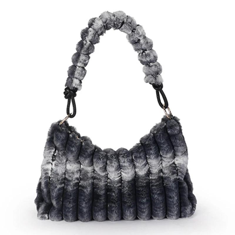 Faux Fur Women's Handbag Large Capacity Shoulder Bag