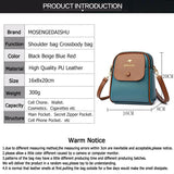 Leather Crossbody Bag for Women Panelled Shoulder Bag